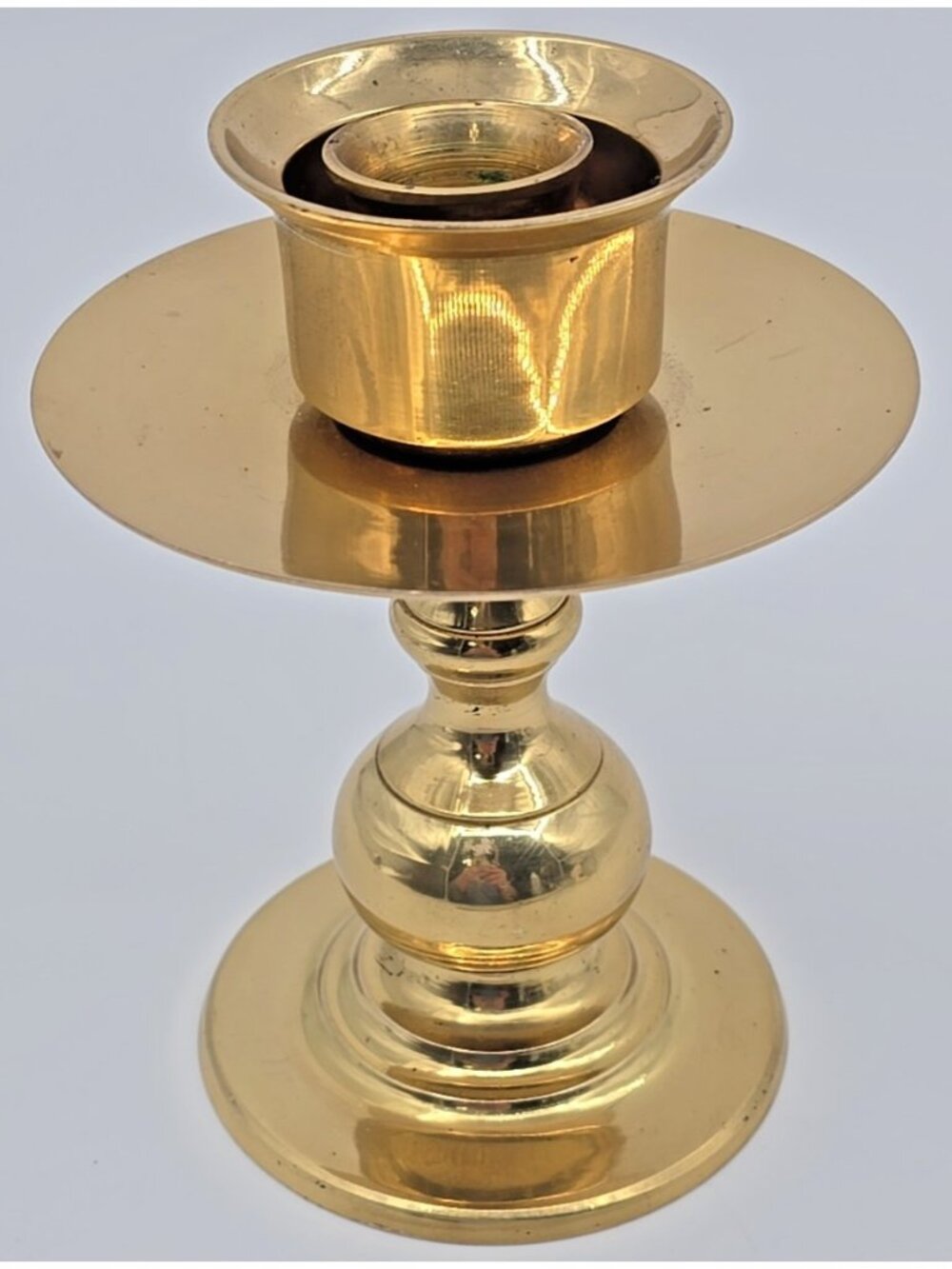 Maleck Industries Vtg Wingate Brass Candlestick Candle Holder Pedestal India MCM